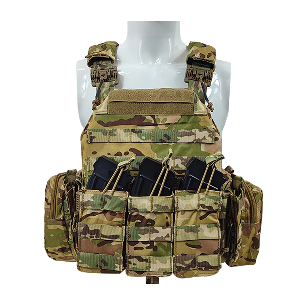 

Gujia Fashionable Oxford Fabric Camouflage Hunting Gear Waterproof 6094 Tactical Vest Plate Carrier With Water Backpack Bag