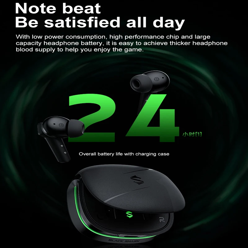 Black Shark Newest Ver. JoyBuds pro TWS Youth Ver. earphones Ultra-low latency Driver Dual-mics ENC Bluetooth 5.3 Gaming Earbuds