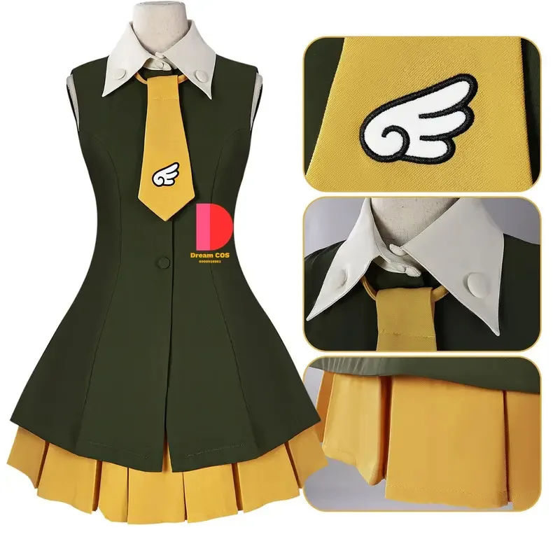 أزياء أنيمي كاردكابتور التأثيرية ساكورا كينوموتو فستان أخضر يومي للنساء بدلة حفلات الهالوين sk;m1