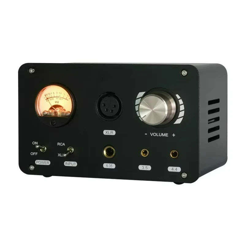 Fully Balanced HIFI Headphone Amplifier 600Ω Driver Balanced Output TPA6120A Professional Grade Headphone Amplifier VU Table