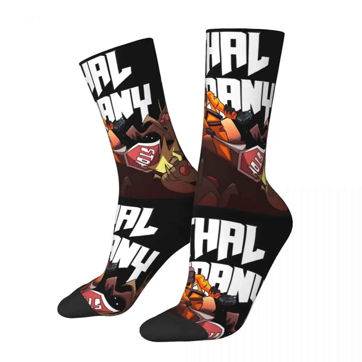 Hip Hop Retro Fighting Crazy Men's compression Socks Unisex L-Lethal Company Street Style Pattern Printed Funny Novelty Happy