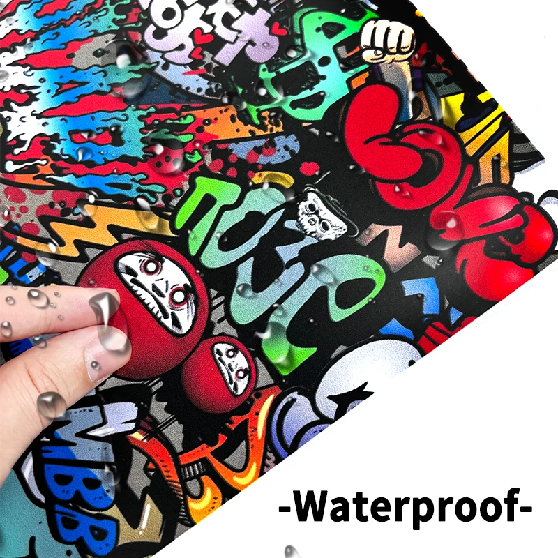 1 Roll JDM Style Graffiti Painting Car Film Waterproof Suncreen Auto Rear Mirrors Fuel Tank Cap B Pillar Body Bike Sticker Decor