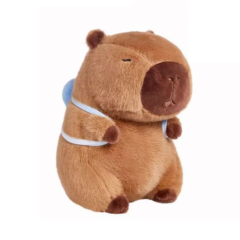 With Shell backpack Capybara Plush Toy Simulation Summer Capibara Anime Fluffty Toy Cute Doll Soft Capybara Plush Doll