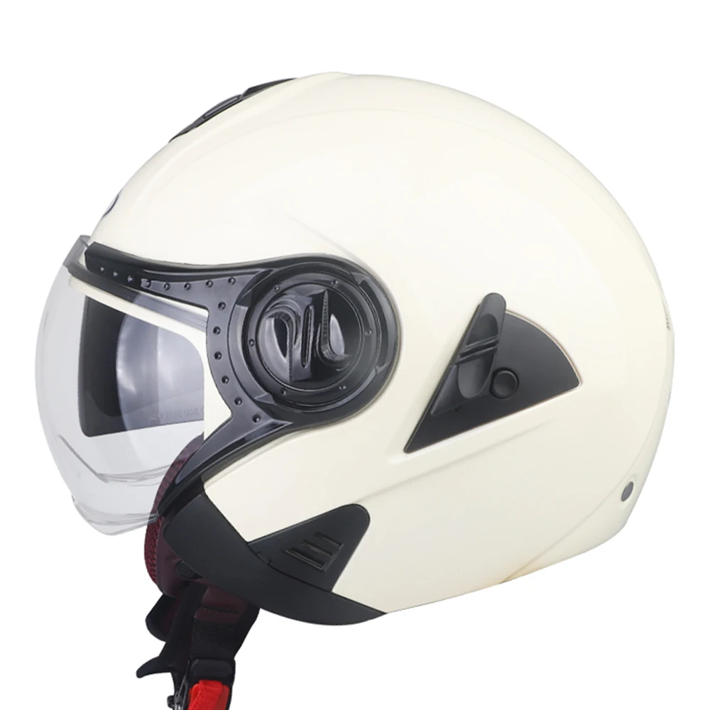 

M-XL Beige Breathable Head Protection Wear-Resistant Motorcycle Kask Open Face Retro Racing Helmet Anti-Fall Motocross Equipment