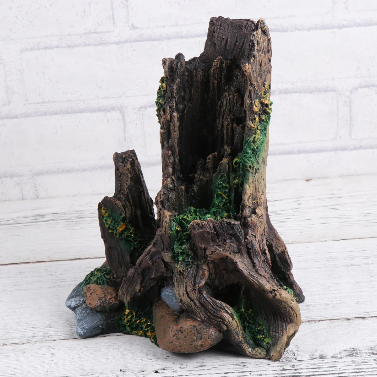 

Realistic Resin Weighted Base Fish Driftwood Aquarium Landscape Props Tank Plant Stump Ornament Decoration Plant Stump Props