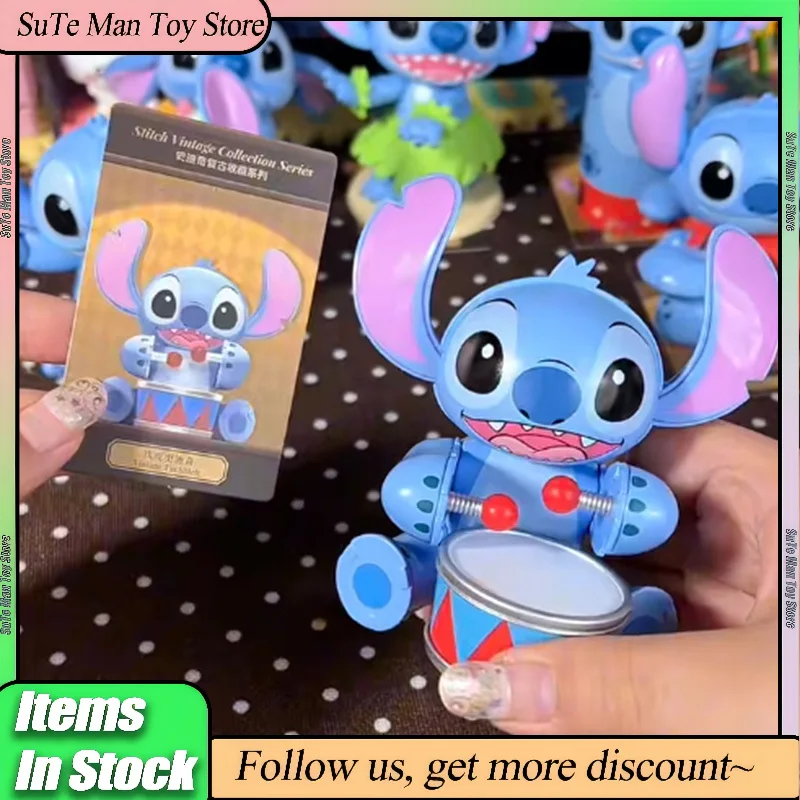 

Original Disney Stitch Vintage Collection Series Blind Box Cute Desktop Decoration Ornament Anime Peripherals Toy Gift