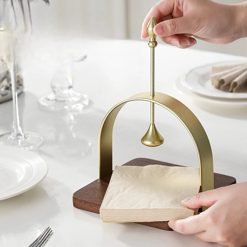 Daily Use Items Aluminum Alloy Napkin Holder, Freestanding Table Napkin Dispenser for Hotel Restaurant Cafe Table Decor