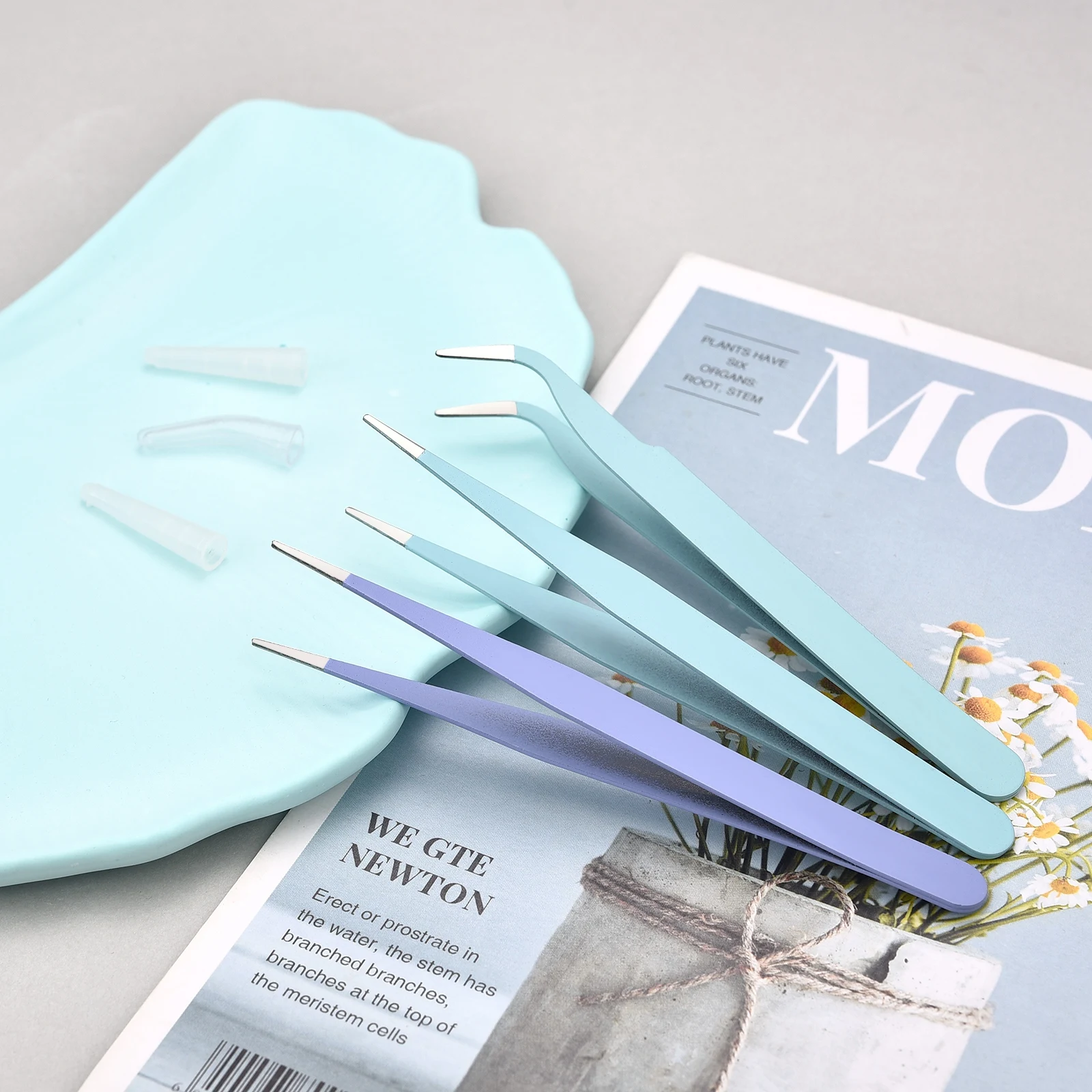 1/2pcs Stainless Steel Tweezers Straight And Curved Head Tweezers Color For DIY Candle Making Scrapbook Tweezers Handmade - Image 3