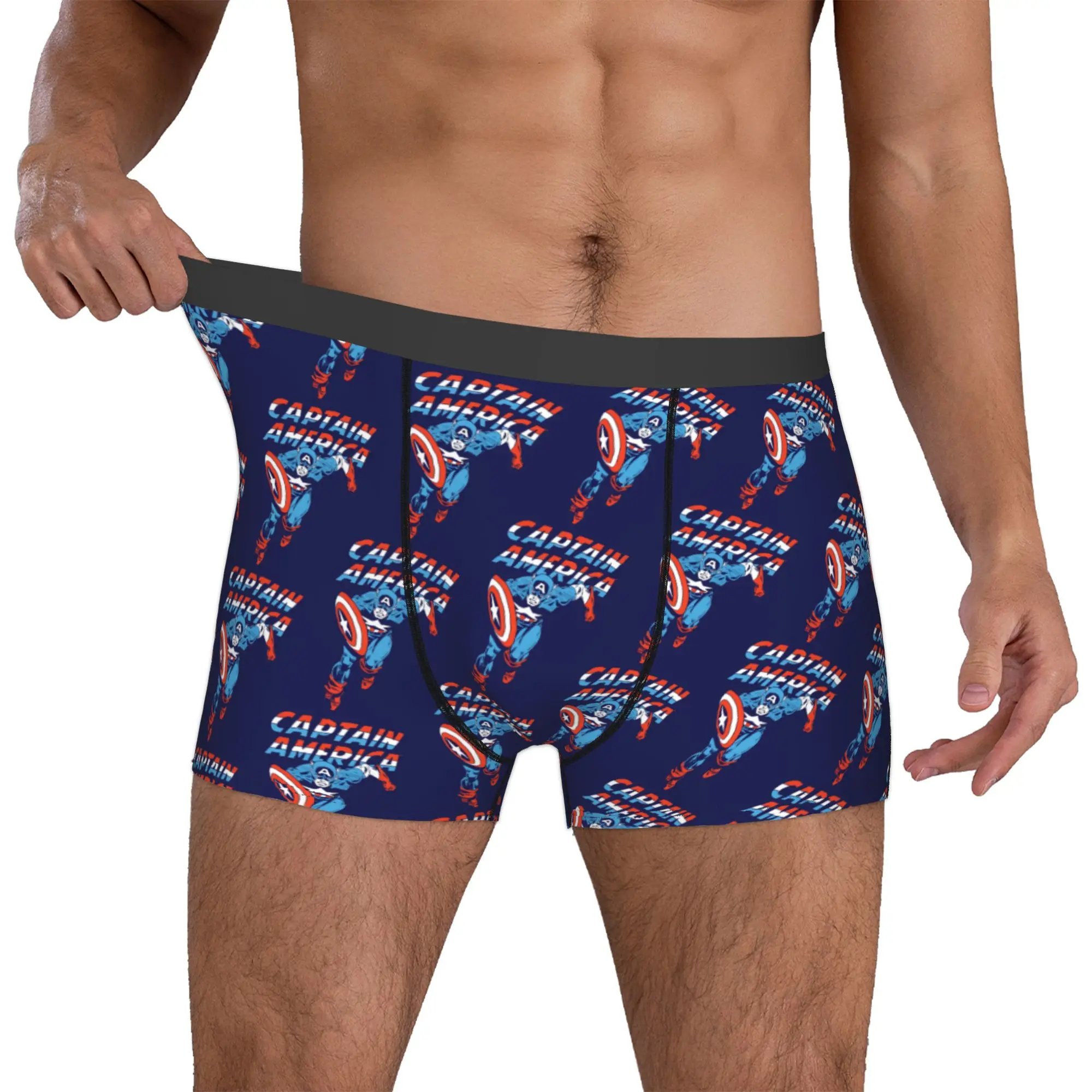

Custom Captains AnimeAmericas Boxers Shorts Mens Comics Animation Briefs Underwear Fashion Underpants