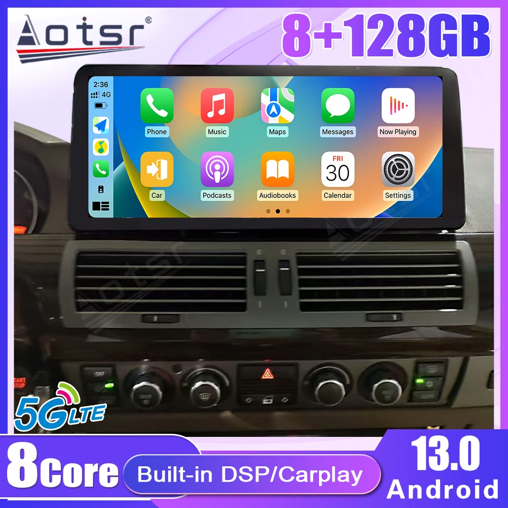 12.3 Inch  Android 13 For BMW 7 Series E65 E66 2014 2015 2016 2017 Car Radio Multimedia Player GPS Navi Stereo Head unit CarPlay