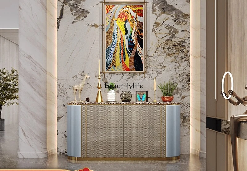 

Italian-style Light Luxury Sideboard Cabinet for Living Room, Wall-mounted, Simple and High-end Storage and Decorative Cabinet