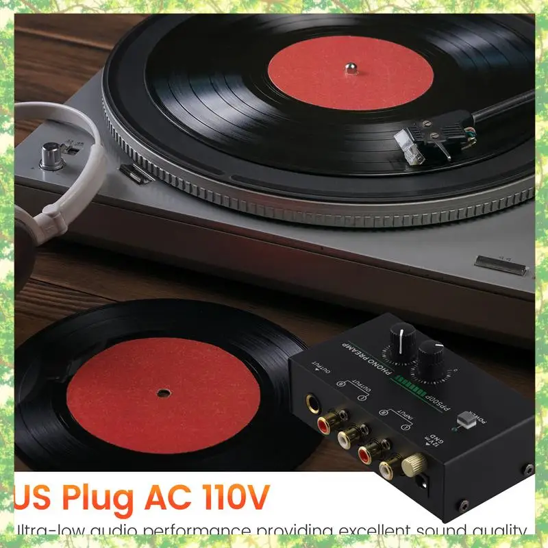 Smart-Phono Turntable Preamp,แผ่นเสียงPreamplifierพร้อมอินพุตRC A,เอาต์พุตRCA/TRS,สําหรับแผ่นเสียงเล่น