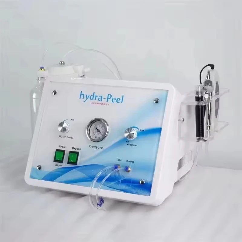 4 in 1 Desktop Oxygen Aqua Jet Peel Microdermabrasion RF & Cavitation Skin Care Facial Machine Anti-Aging Anti-Puffiness