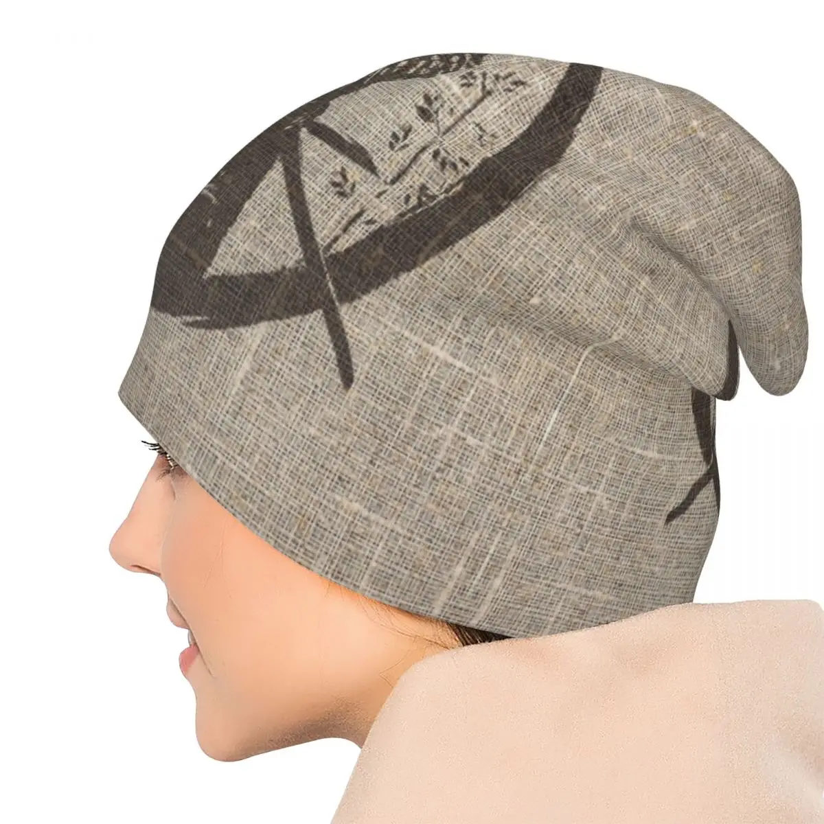 Japanese Warrior Cool Bonnet Hat Vintage Outdoor Samurai Skullies Beanies Hat Unisex Warm Dual-use Cap