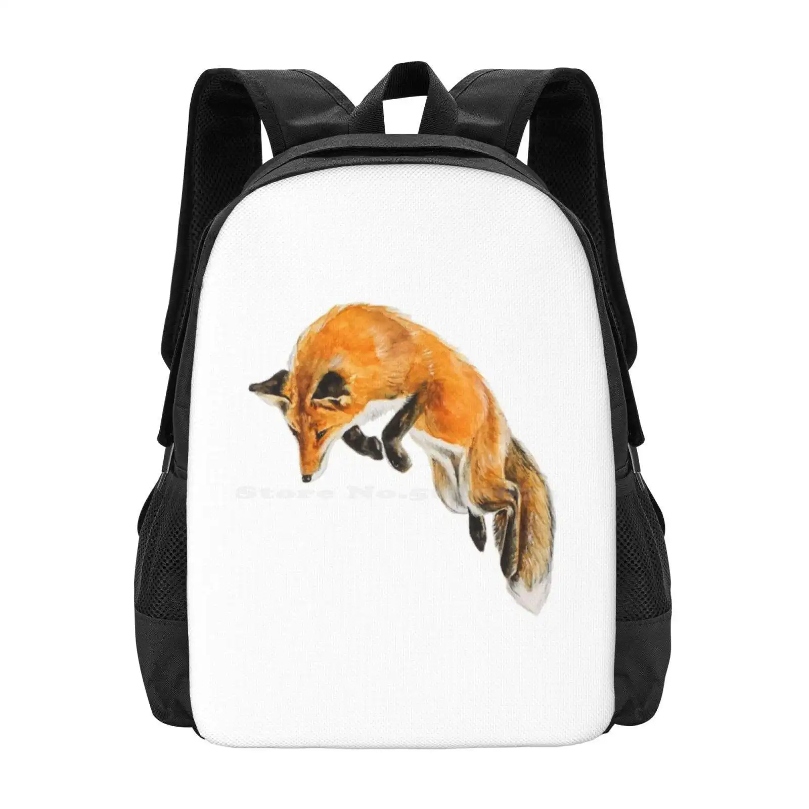 Fox-bolsas divertidas de animales para estudiantes, morral colorido para zorros, Adorable, ideal para Primavera, novedad