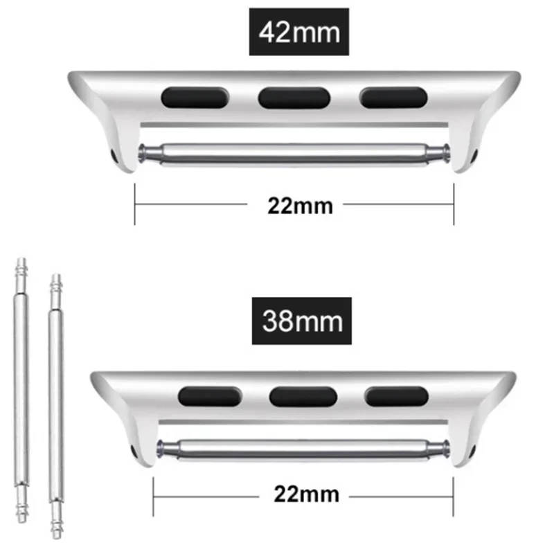 Connector For Apple Watch band Series 9 8 7 6 5 4 3 SE 44mm 40mm 38mm 42mm 41mm 45mm Stainless Steel Adapter iwatch Ultra 2 49mm image 5