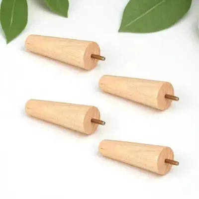 

Sturdy Solid Wood Furniture Legs 4pcs Tapered Design for Sofa Table Chair Cabinet Replacement Wooden Foot