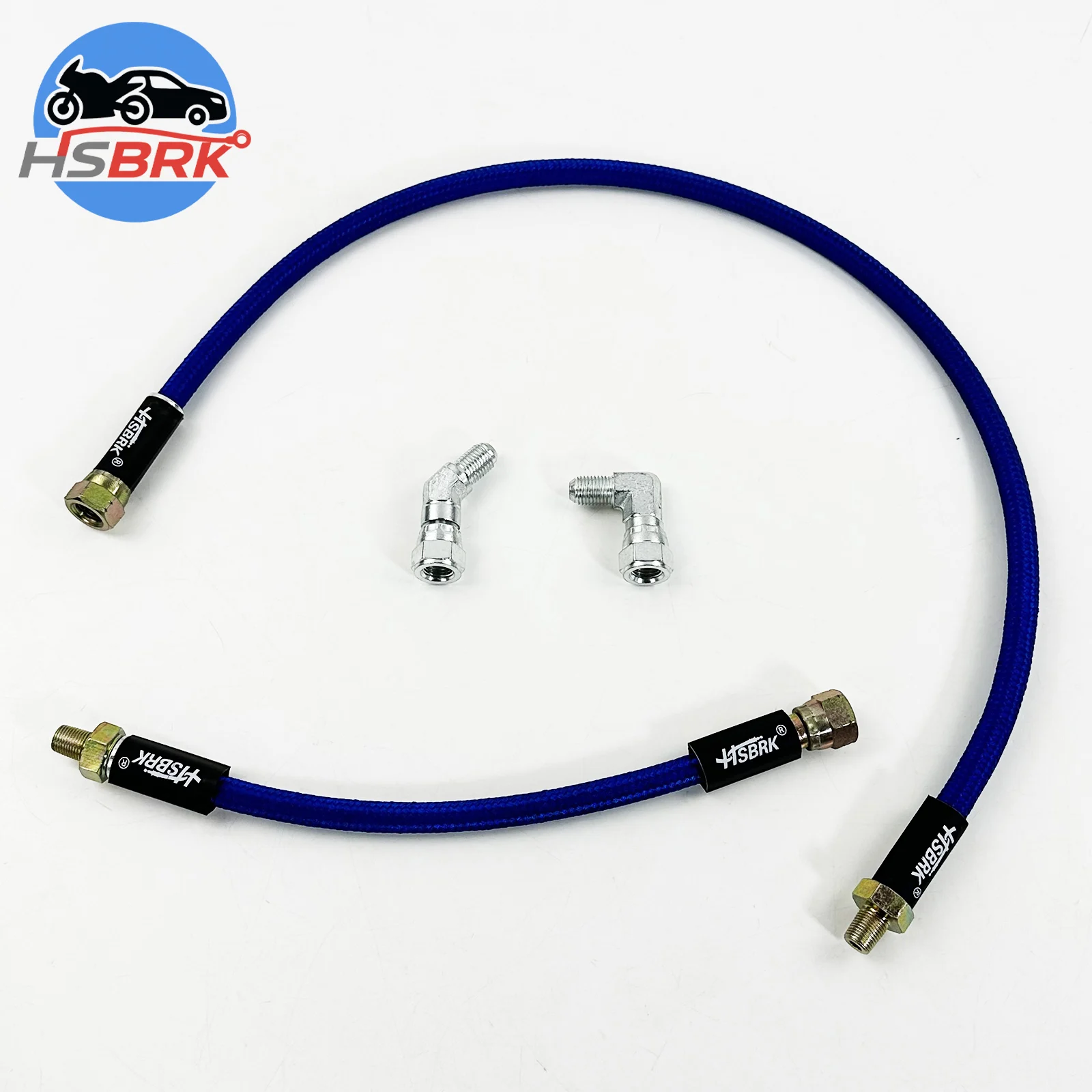 

30-500CM 0° Universal Turbo Oil Feed/Return Line Kit 7/16 Inch Blue PTFE Stainless Steel Braided Hose High Heat wear-resistant