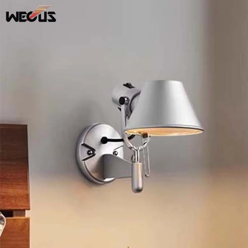 Klassische Strohhut-Wandleuchte mit zwei Abschnitten und langem Arm, einfache Dekoration für Schlafzimmer, Nachttisch, Sofa, Arbeitszimmer