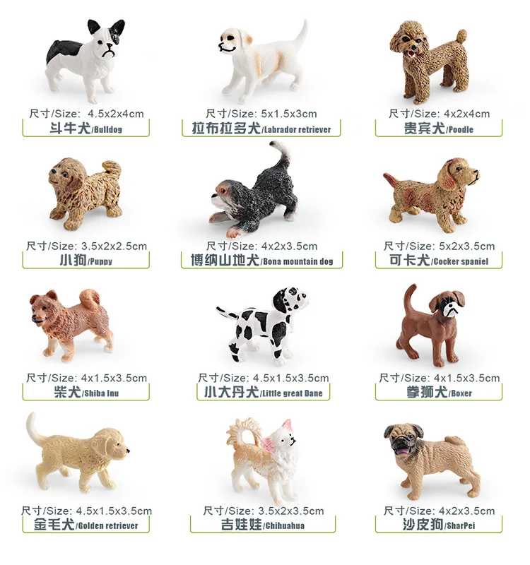 1set Mini Farm Animal Model Cat Dog Cow Goat Chicken Duck Goose Rabbit Miniature Animal Figures Farm Scene Desktop Decoration