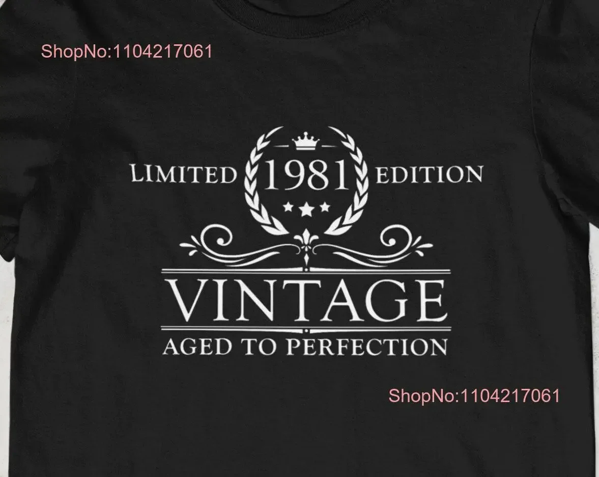 

Ограниченная серия 1981 года, футболка на день рождения, 41, для него, папы, винтажная стираная дизайнерская одежда, топ для повседневной носки, мягкая домашняя одежда