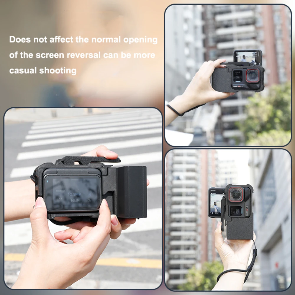 

3D printing Street Grip Vlog Holder Combo Camera Grip Holder For insta360 ace Pro 2 Action Camera Grip Camera Accessories