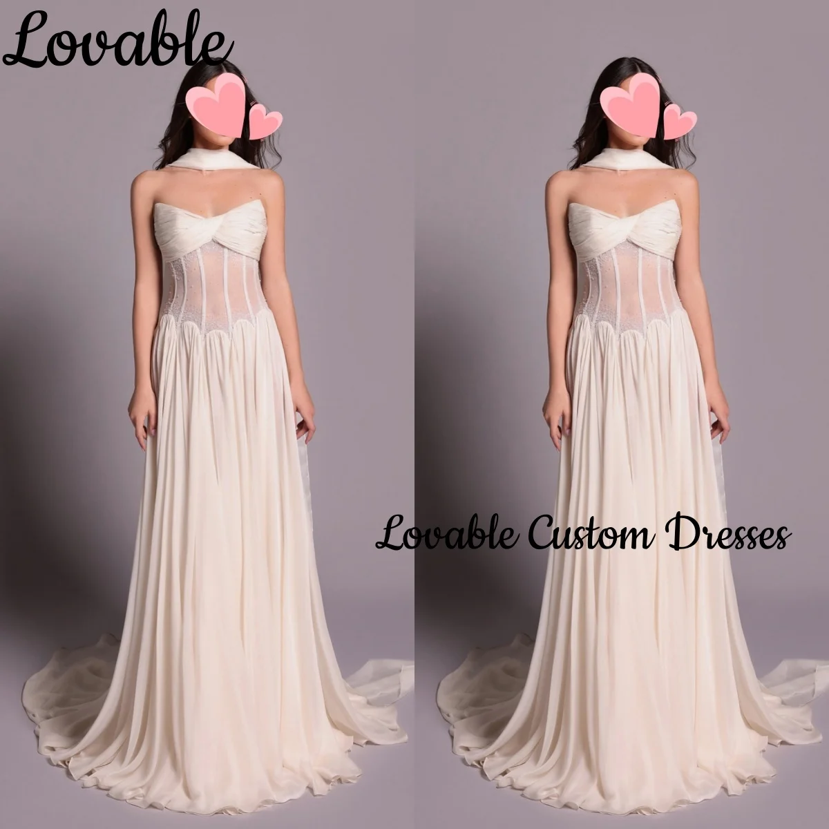 

Wedding Party Dress Customize A-Line Sweetheart Floor-Length Ruffle Luxury Evening Dresses Chiffon Zipper Up Sleeveless Dresses