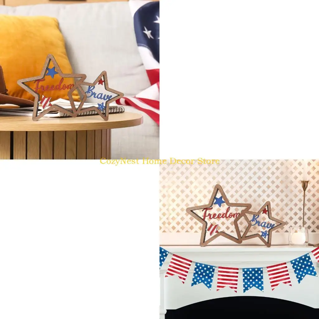 92MF Traditional Wooden 5 Point Star Shelf highlighting Durable National Theme