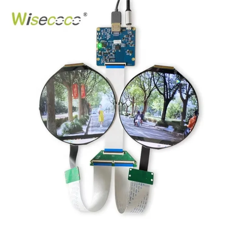 Wisecoco 5 Inch Round LCD Module 1080x1080 FHD Circular Screen MIPI Control Board IPS Display TFT Panel 400nits 60hz
