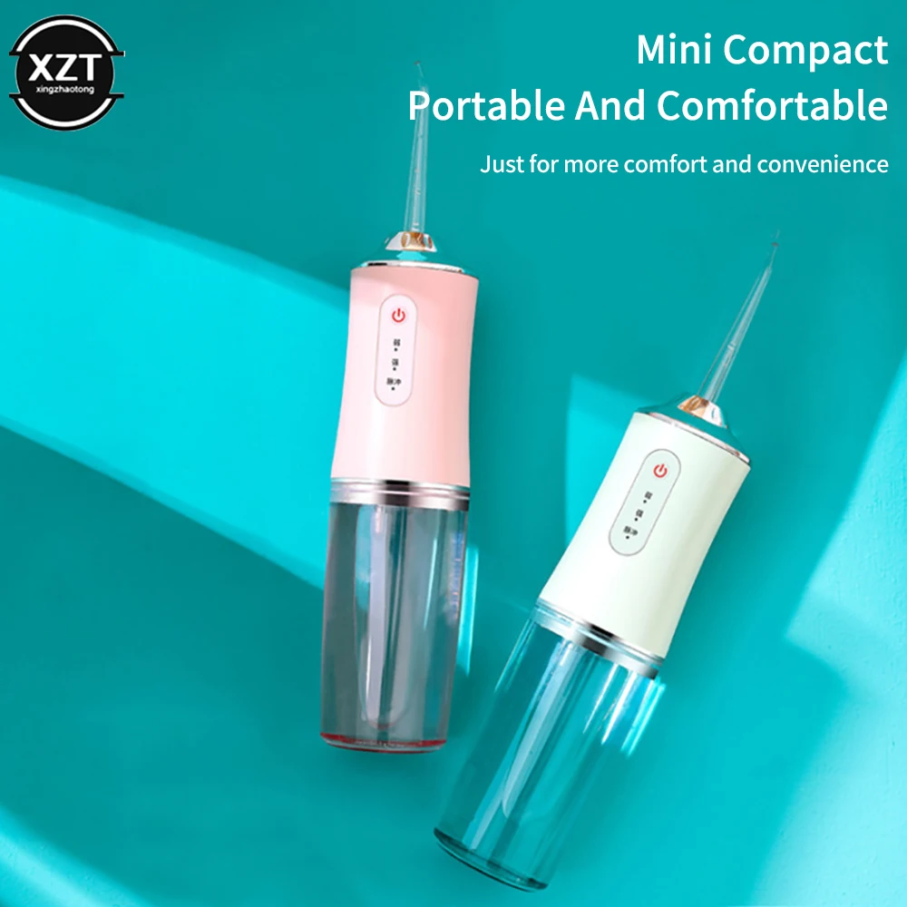 Portable Oral Flosser Irrigator Portable Water Dental Flosser Water Jet Toothpick 3 Modes Teeth Cleaner Tooth Oral Clean Machine