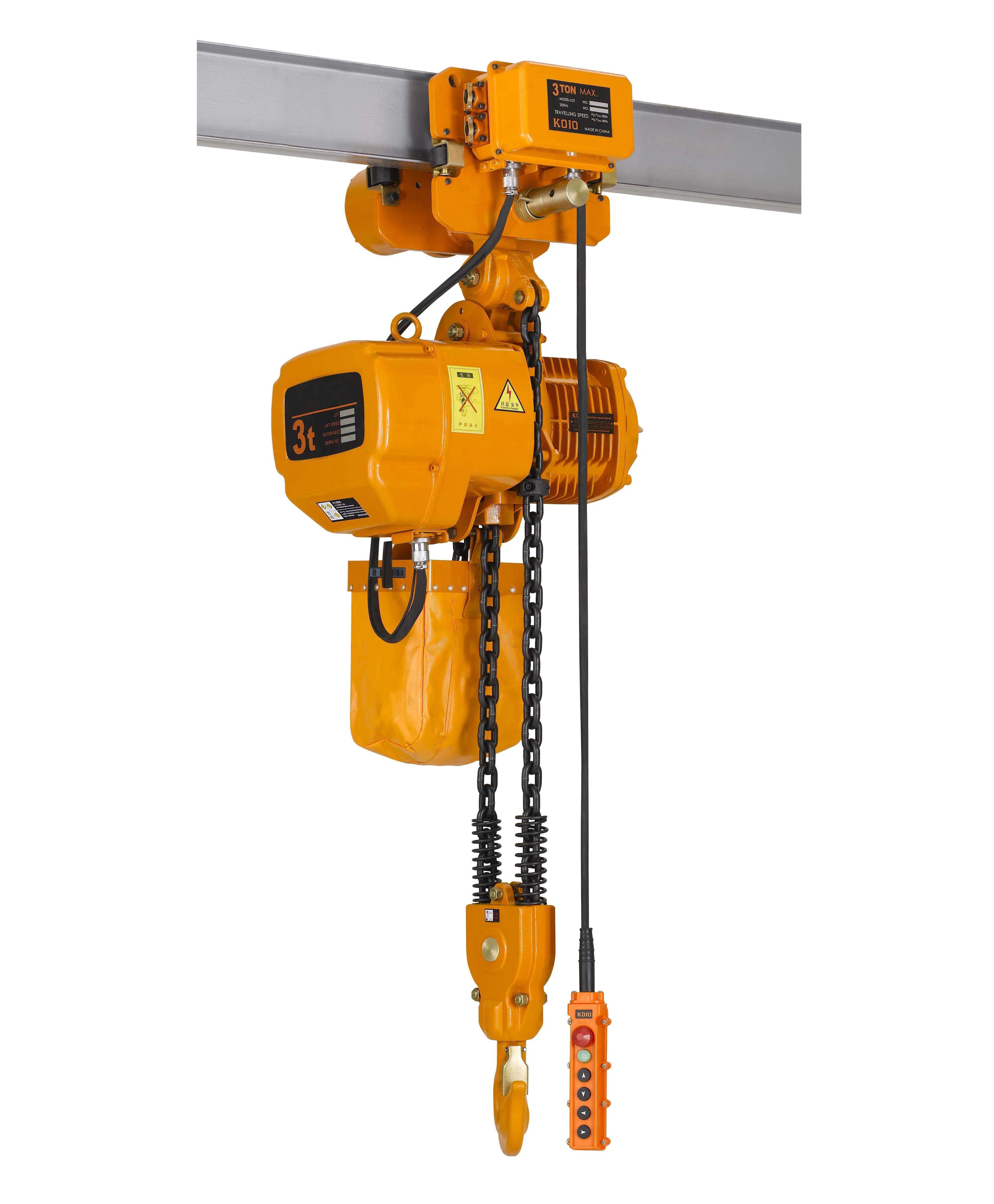 220V 3 Ton Electric Chain Hoist with Stronger Power Professional Industrial Grade Power Hoist for Heavy Duty Lifting Work