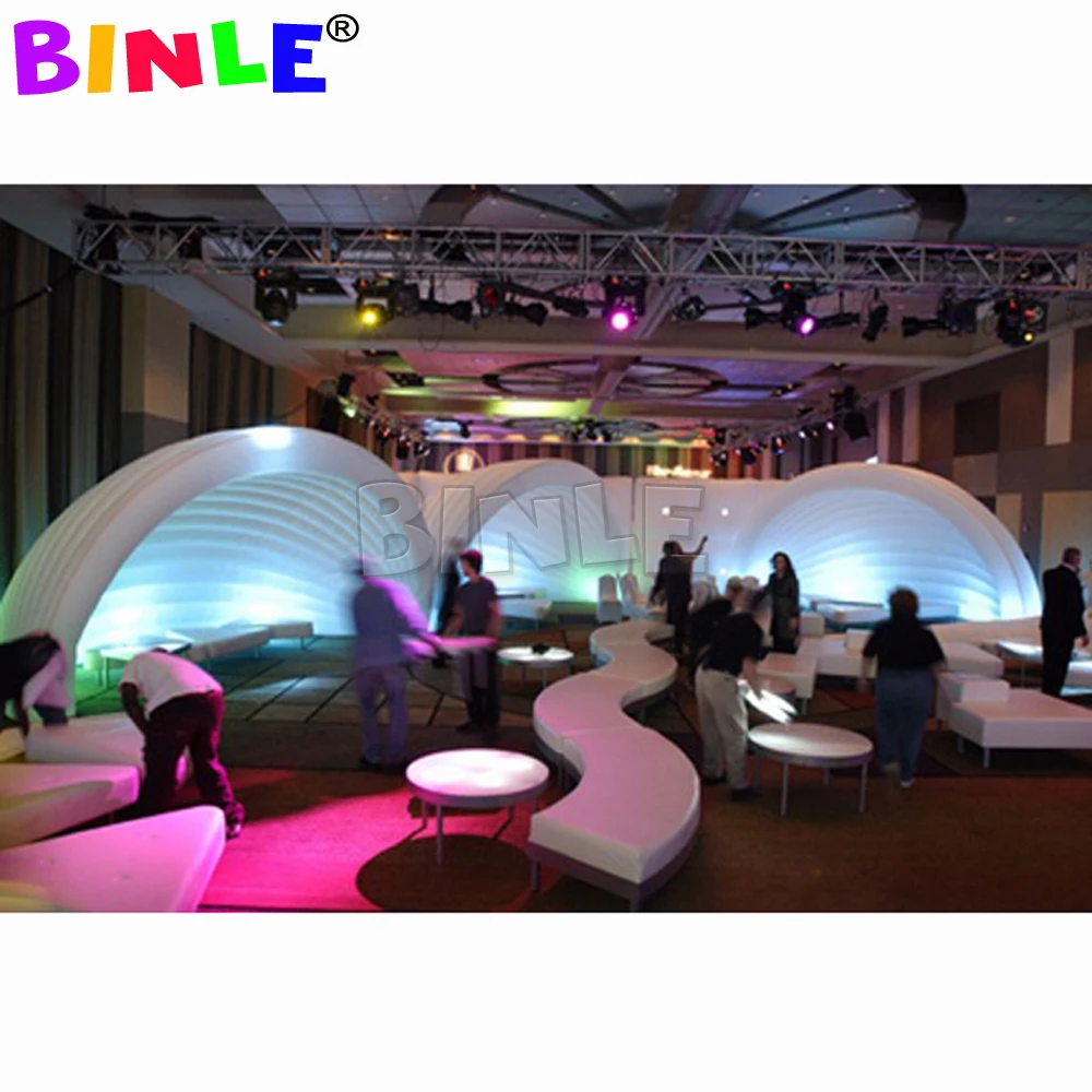 

Hot Sale White Event Dome Inflatable Wedding Party Tents For Sale Stage Shell Marquee With LED Lights