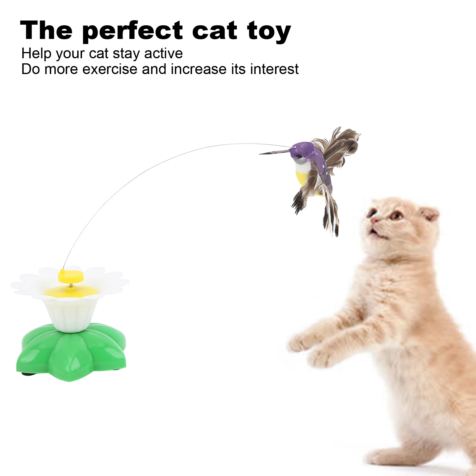 Electric Flying Bird Cat Toy Lifelike Flying Movement Interactive Cat Toys For Kitten Small Animals