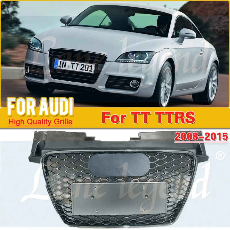 Limited silver Car Front Bumper Mesh Car Front Grille Racing Grill for Audi TT 2008-2015 For TTRS Style Car Mesh Ventilation Net