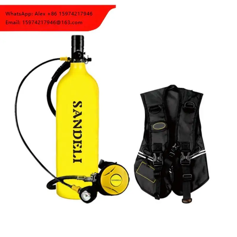 SANDELI High-Pressure 2L Aluminium Oxygen Cylinder Scuba Diving Air Tank Diving Snorkel Diving Bottle