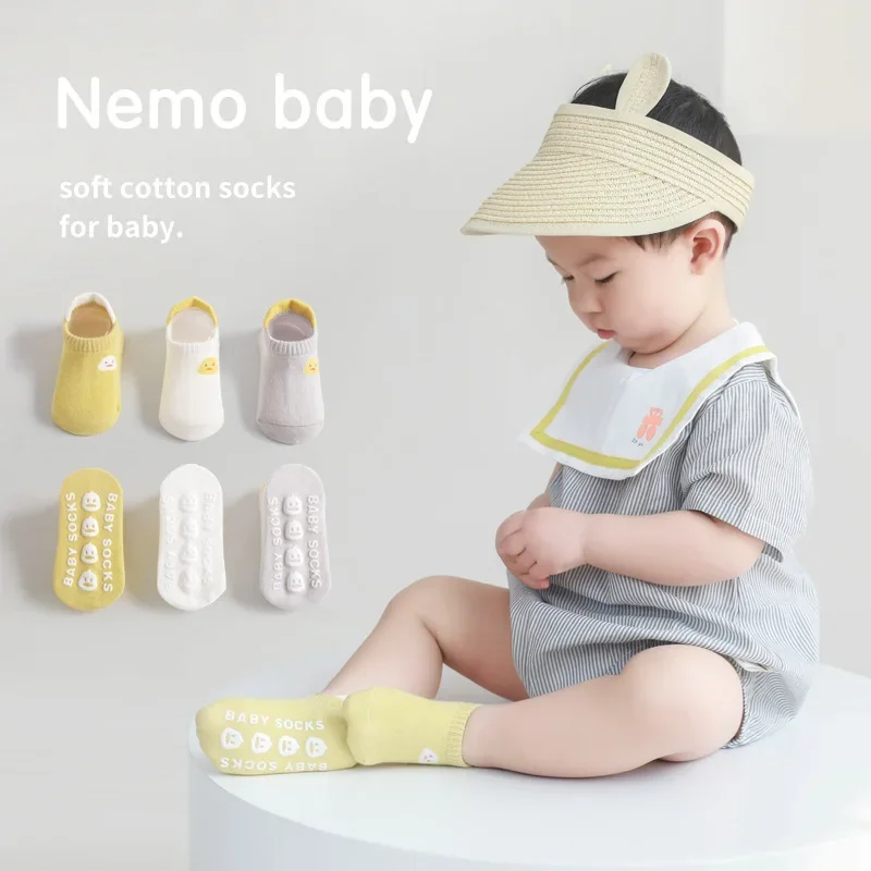 

3 Pair Summer Baby Sock Cute Cartoon Ankle Short Sock for Toddler Baby Boy Girl Thin Breathable Non-slip Floor Newborn Sock