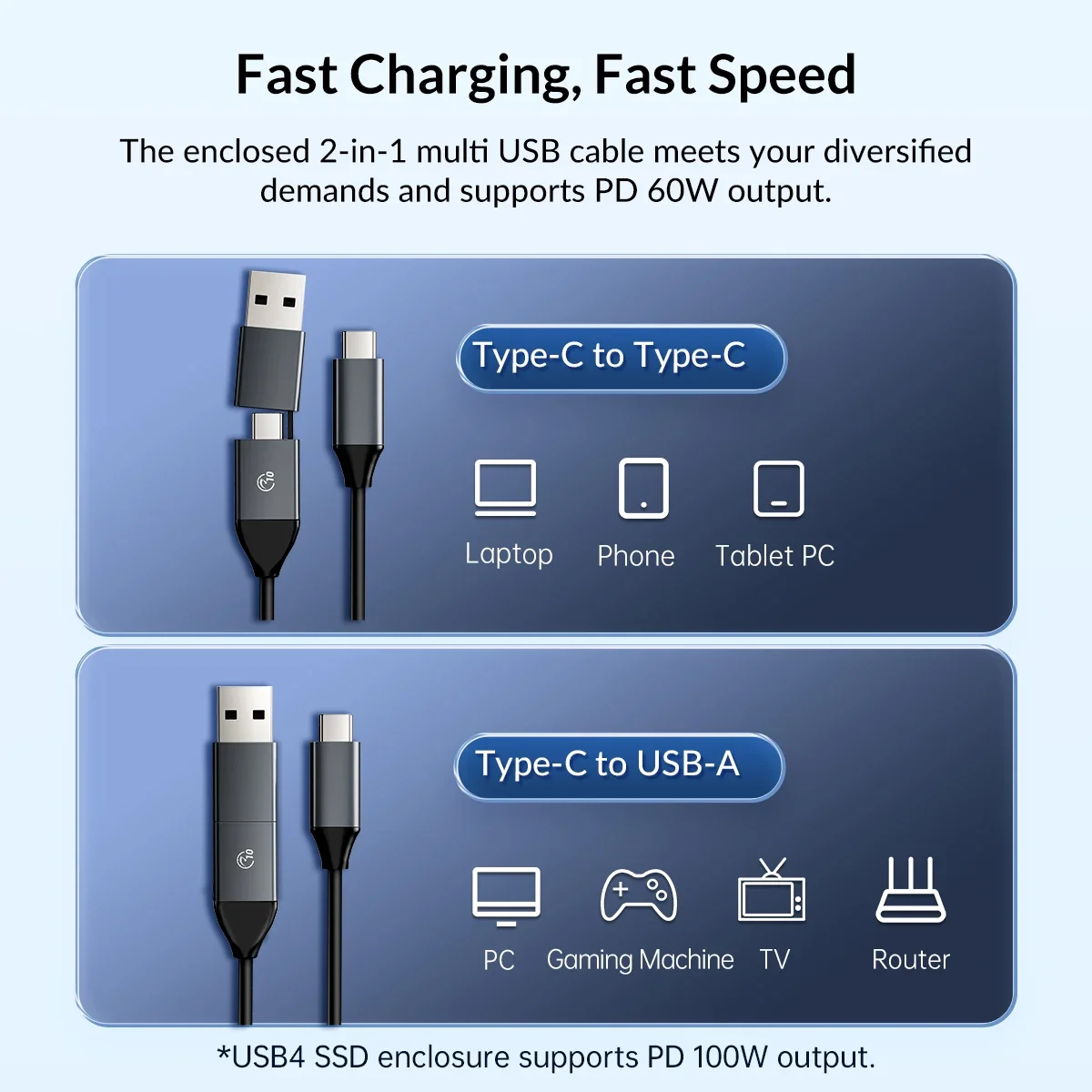 ORICO M2 SSD Case M.2 NVMe SSD Enclosure Aluminum 10Gbps USB 3.2 Gen2 SSD Adapter for NVME PCIE NGFF SATA M/B Key SSD Disk Box
