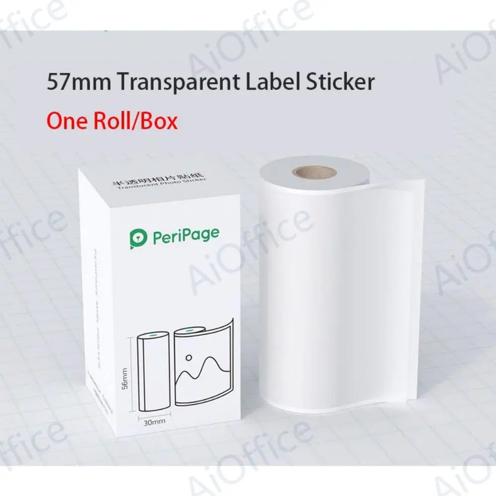 Translucent Sticky Paper Peripage Mini Printer Paper Sticker Self-Adhesive Thermal Paper for A6 Printer NO BPA 3 Roll Box Pack