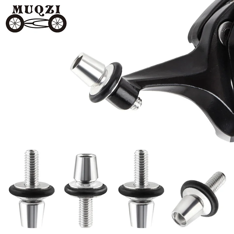 MUQZI 4pcs V Brake Caliper Screw M6 Aluminum Alloy Rear Front Brake Caliper Adjust Bolt MTB Road Fixed Gear Bike Cycling Parts