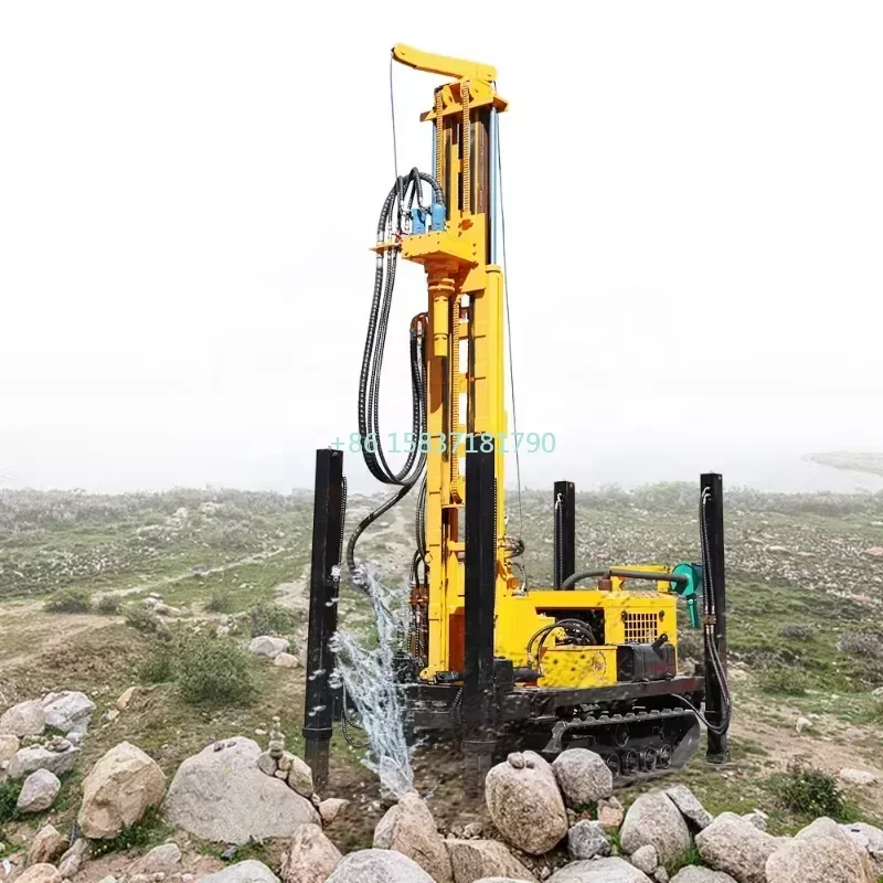 Ground Source Heat Pump Drilling Rig Machine Construction 180m Drill Deep Pneumatic Water Well Drilling Rig Machine for Bulgaria