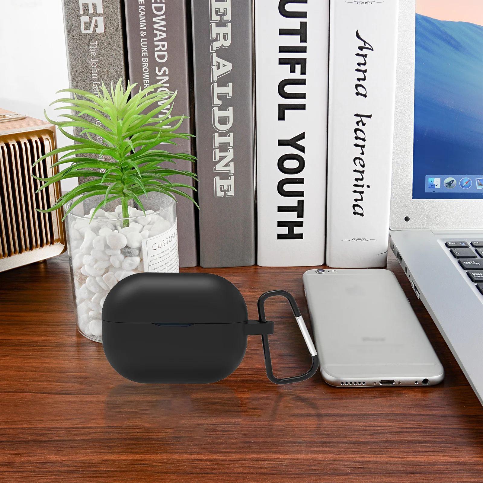 Geekria Case Cover silikon kompatibel dengan JBL Vibe 200TWS, Wave 200TWS, earbud True Wireless Beam,