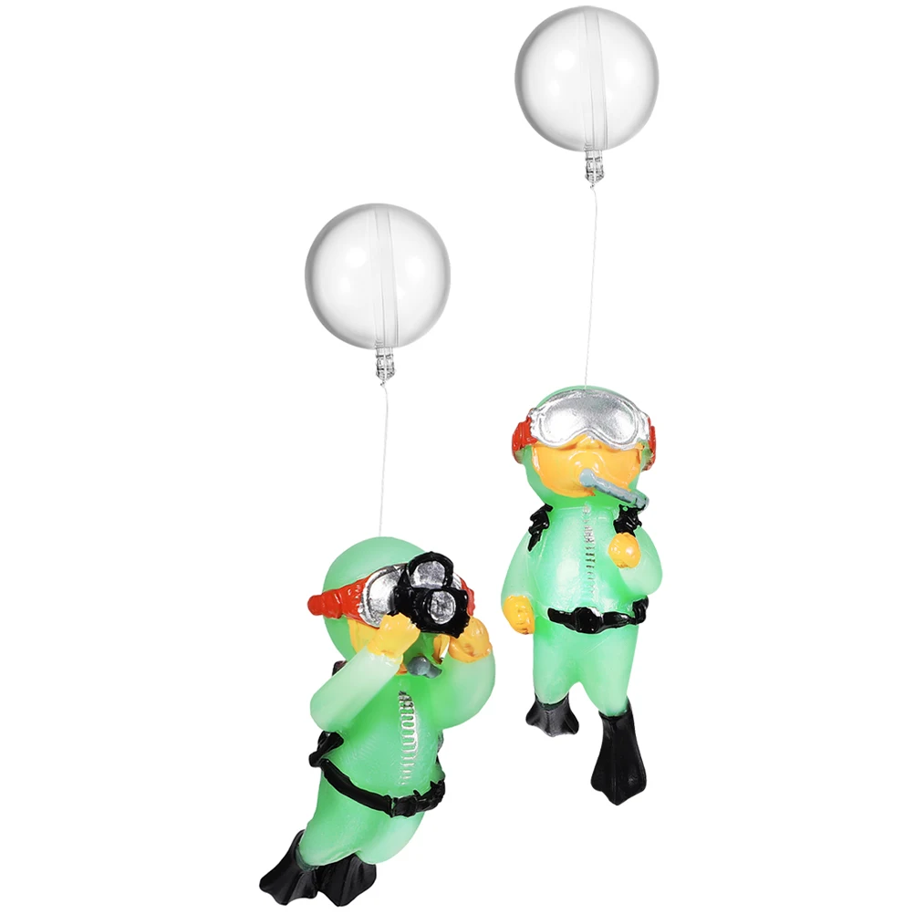 

2Pcs Adjustable Floating Diver Decorations for Aquariums Resistant to Abrasion Fish Tank Supplies Diver Decorations