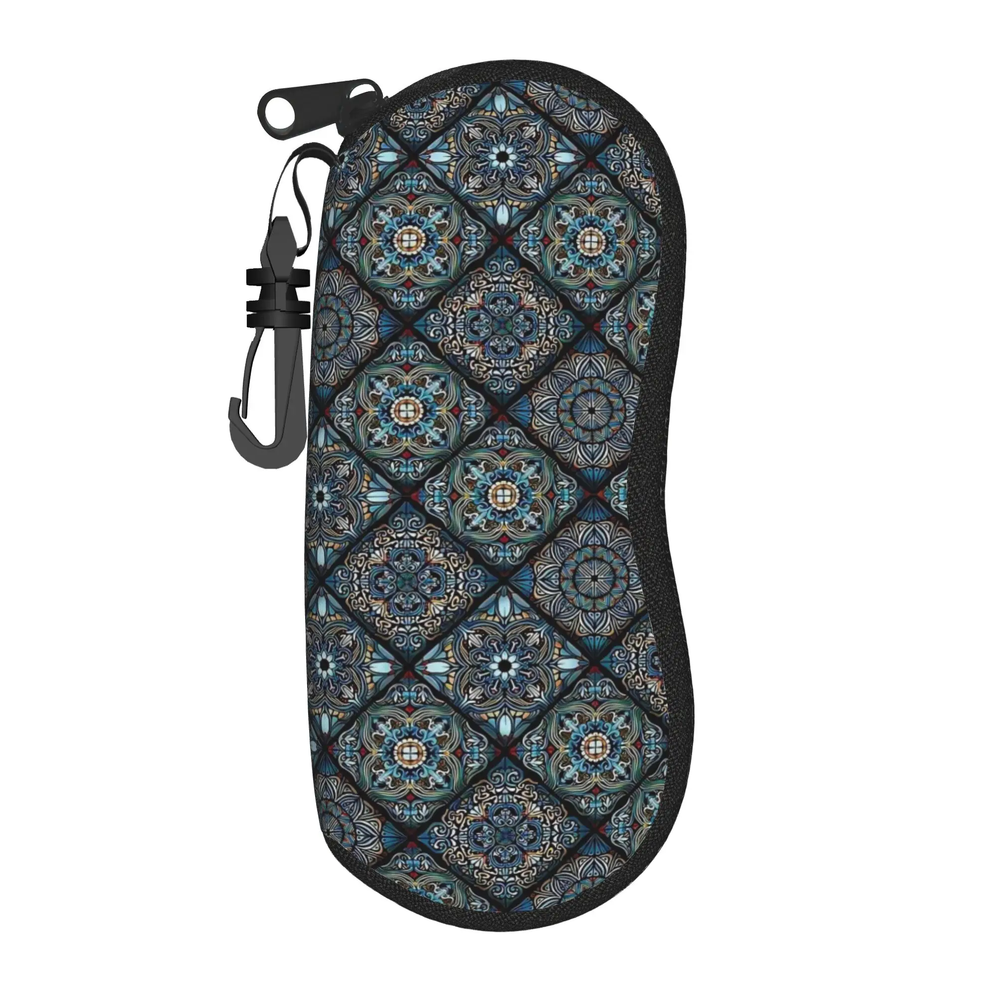 Retro Bohemian Woven Pattern  Glasses Case Cover Men Women  Sunglasses Case Cute Portable Eyewear Accessory Outdoor Glasses Box