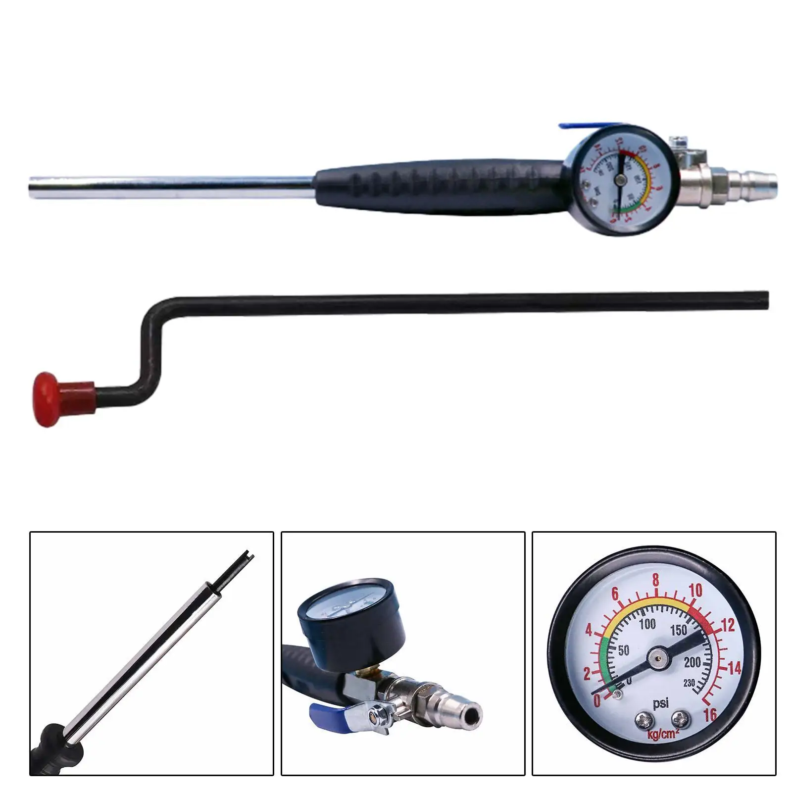 Reifenfüllerstange mit Manometer für LKW, Motorrad, Automobil