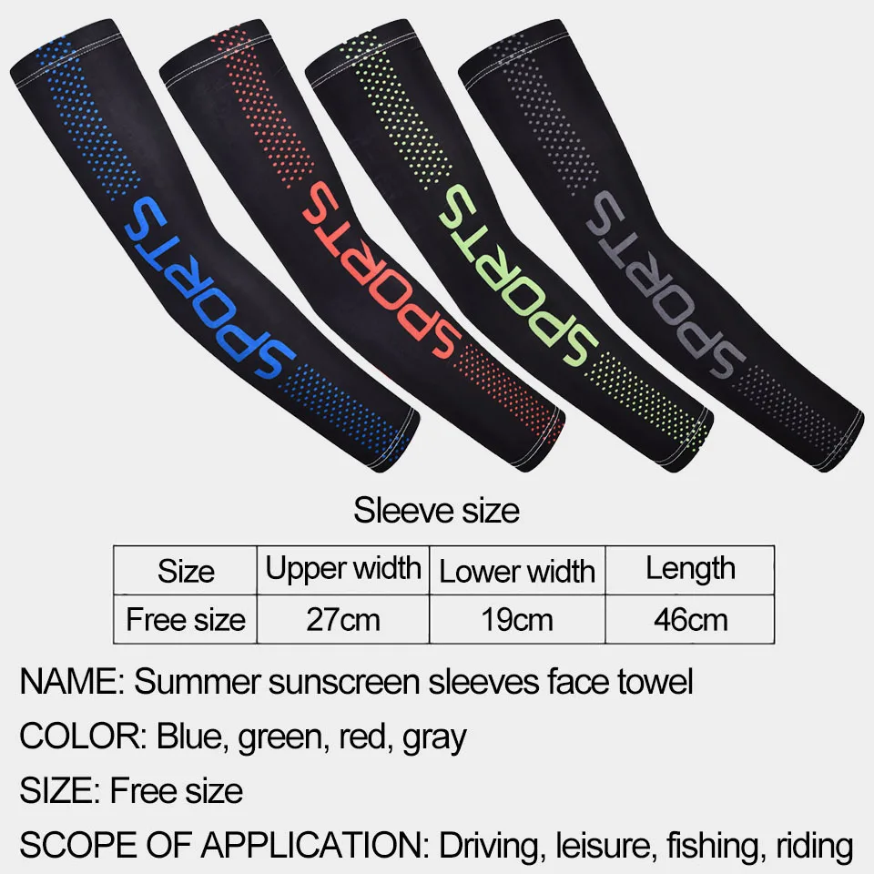 GTUBIKE manches Anti-brûlure solaire hommes cyclisme pêche bras couverture Cool Muff Protection solaire glace soie conduite sport manches antidérapantes