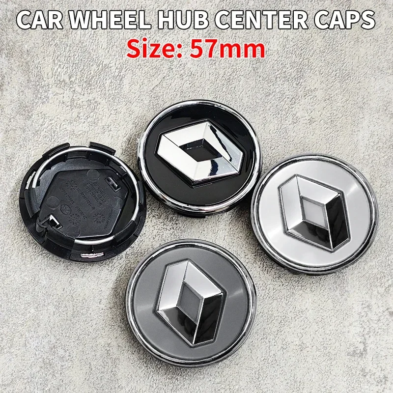 4 шт. 57 мм колпаки на центр ступицы колеса для Renault Fluence, Captur, Clio, Trafic, Duster, Megane 2, Laguna 3, 4, Logan, Arkana, Kadjar, Kole.