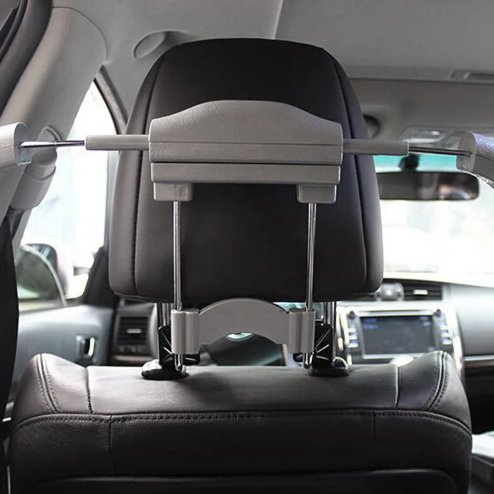 Perchero para reposacabezas de asiento de coche, Mini percha para abrigos, trajes, camisas (gris), percha para ropa de coche