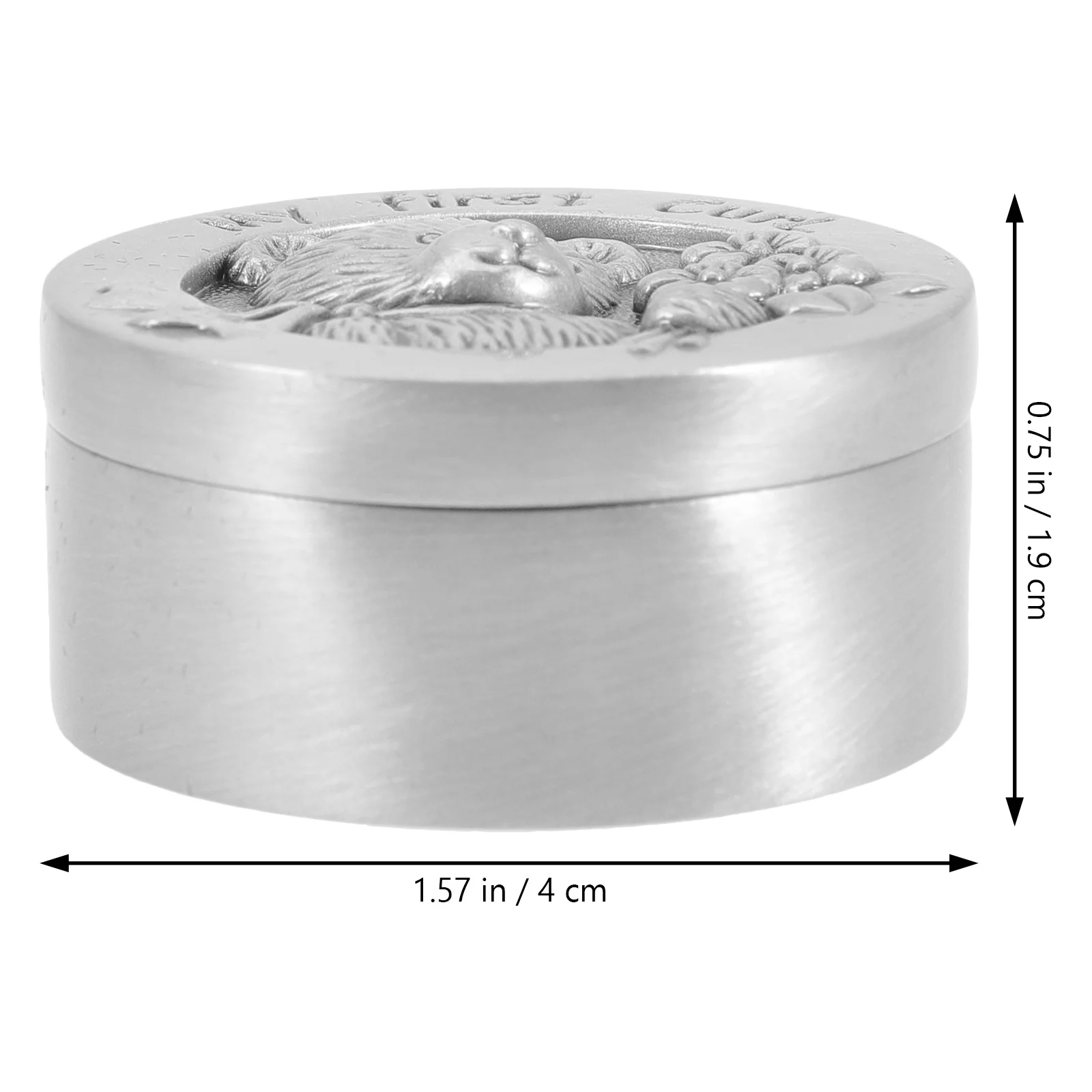 

Fetal Hair Keepsake Box Baby Curl Storage Metal Infant Memory Round Cartoon Design Baby First Curl Holder Gift