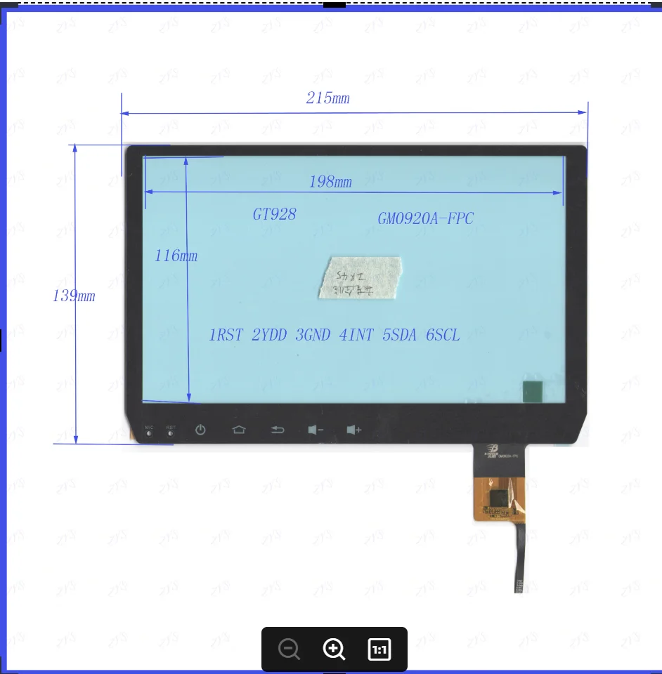 Freeshipping GMJ0920A 215*139mm Capacitive Screen GT928 IX45