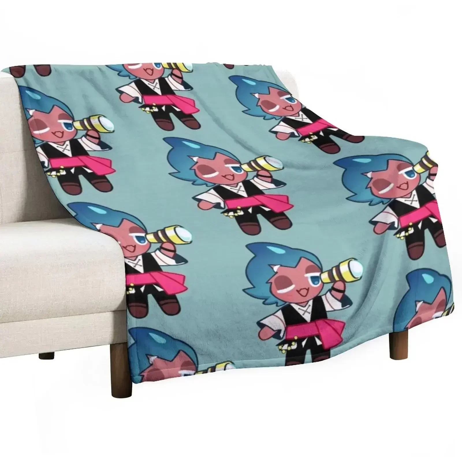 Sorbet Shark Cookie Throw Blanket Furry Bed linens Luxury Designer Extra Large Throw Custom Thin Blankets
